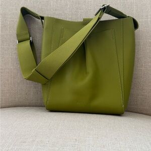 Everlane Olive Green Mini Bucket Bag.
